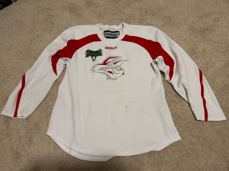 Elmira Jackals White Reebok Jersey (Used)