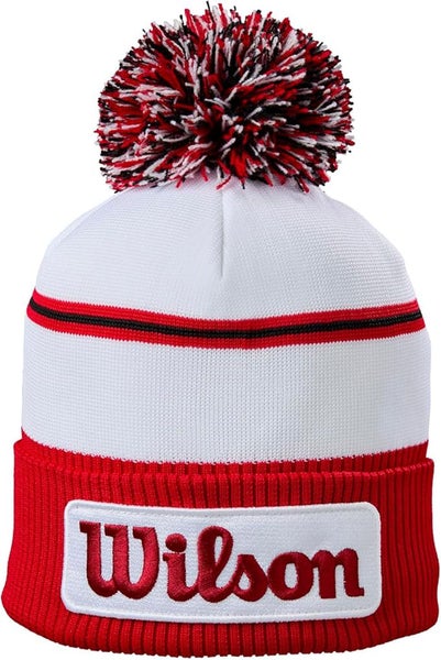 Wilson Staff Tour Beanie (White/Red, One Size) Golf Hat 2025 NEW