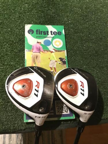 Taylormade R11 Woods Set (T 3W & 5W) Regular Fujikura TP Motore F3 80g Graphite