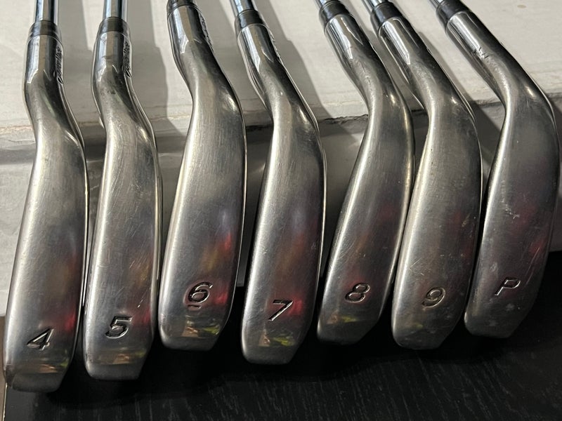 *GOOD* Taylormade R7 Iron Set 4-PW T-Step 90 Stiff Steel Shafts Stock & Grips
