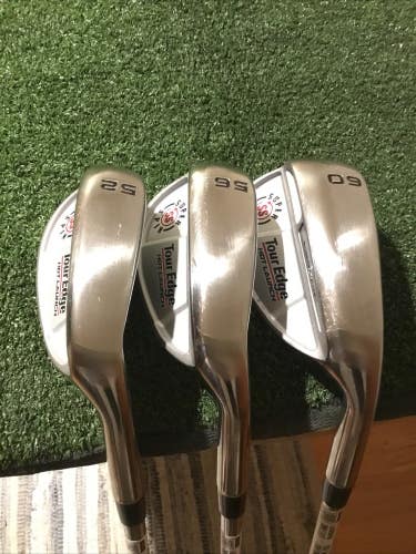 Tour Edge Hot Launch SS Super Spin Wedge Set GW, SW, LW Wedge Flex KBS Max Steel