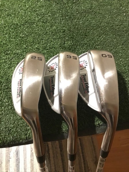 Tour Edge Hot Launch SS Super Spin Wedge Set GW, SW, LW Wedge Flex KBS Max Steel