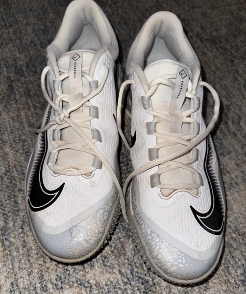 Nike Alpha Huarache Elite 4 Men's Turf Baseball Shoes White Size 11.5 FD2743-100