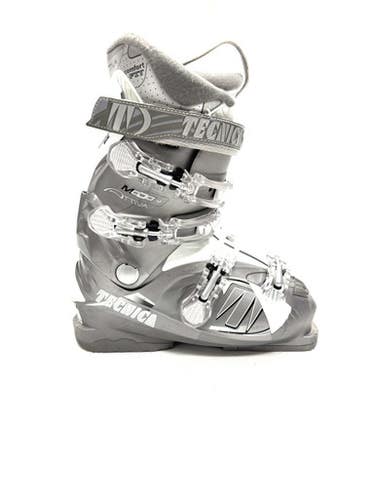 Used Tecnica ATTIVA Girls DH Ski Boot White 255 MP - M07.5 - W08.5 11860-S000300380