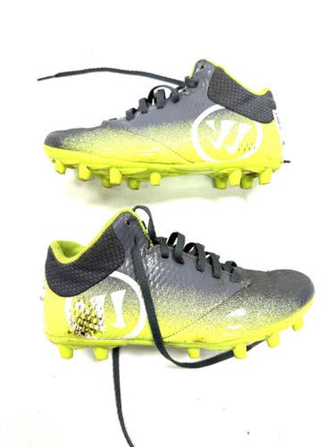 Used Warrior LAX Cleats Boys Green Junior 02 11860-S000300378