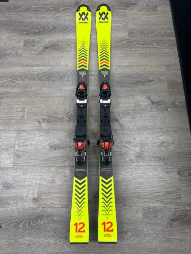 Volkl Racetiger SL World Cup 150 cm Racing Skis With Marker Race TCX 10 Bindings (Used)