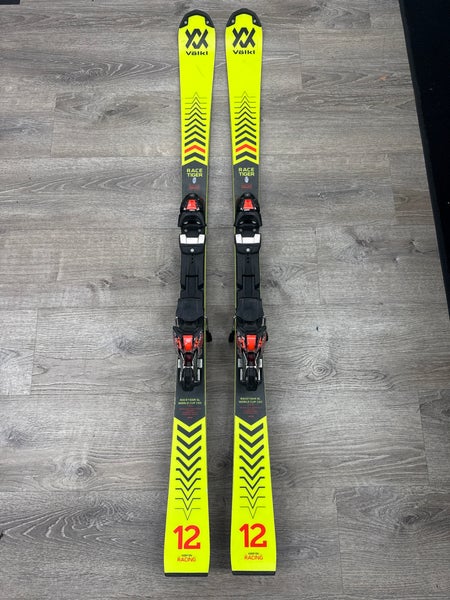 Volkl Racetiger SL World Cup 150 cm Racing Skis With Marker Race TCX 10 Bindings (Used)