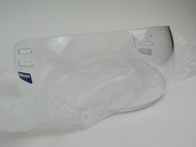 Bauer Small Straight NHL Pro Stock Team Issued Hockey Helmet Visor Clear