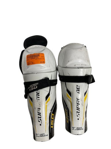 Used Bauer SUPREME S150 Youth Shin Guards White 9" 11847-S000030852