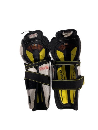 Used CCM TACKS Junior Shin Guards White 10" 11847-S000030844