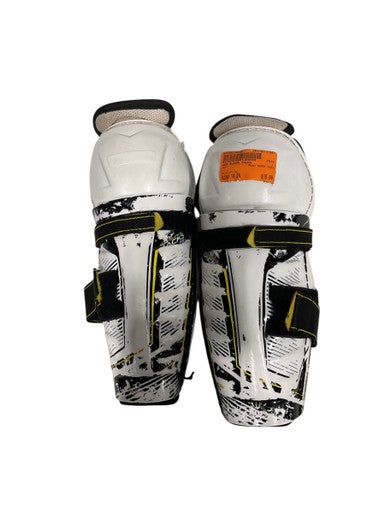 Used CCM SUPER TACKS Junior Shin Guards White 10" 11847-S000030832