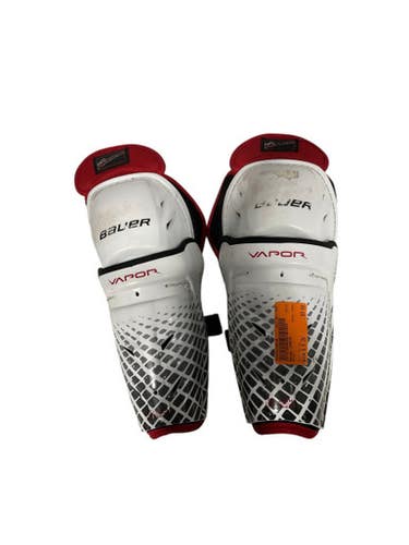 Used Bauer VAPOR Junior Shin Guards White 8 1/2" 11847-S000030830