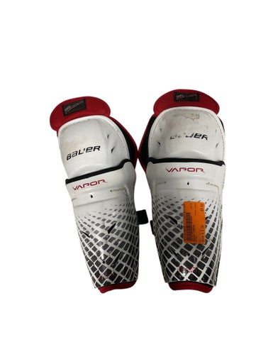 Used Bauer VAPOR Junior Shin Guards White 8 1/2" 11847-S000030830