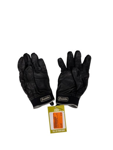 Used Franklin BB/SB Batting Gloves Black MD 11847-S000029211