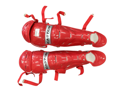 Used Easton GAMETIME ELITE Catchers Leg Guards Red Intermed 11613-S000171008