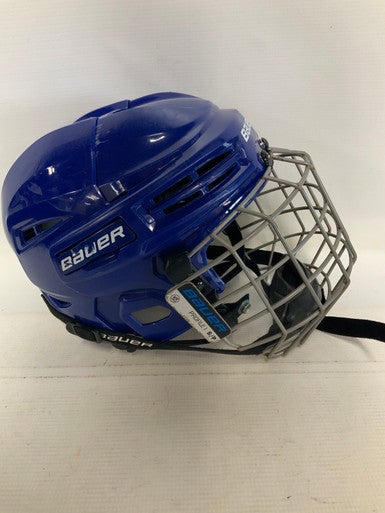 Used Bauer IMS 5.0 Helmet Cage Combo Royal Blue SM 11823-S000035604