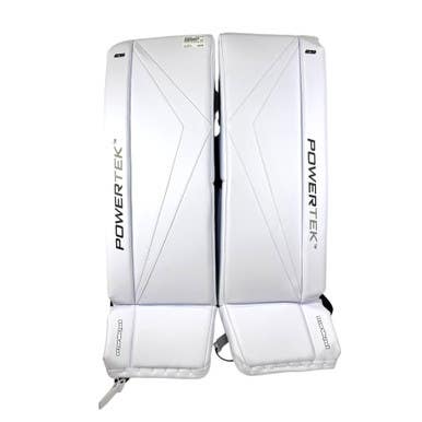 Used TEK2 POWERTEK V5.0 Goalie Leg Pads Senior White 36" 11506-S000291285