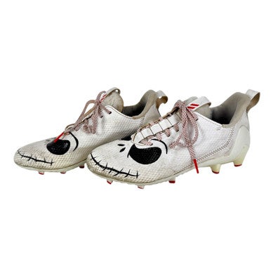 Used Adidas ADIZERO JACK SKELLINGTON Adult FB Cleats White Senior 6.5 11506-S000290247