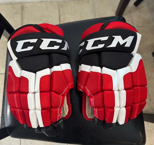 CCM HG50 Gloves 14" (Used) New Jersey Devils Pro Stock