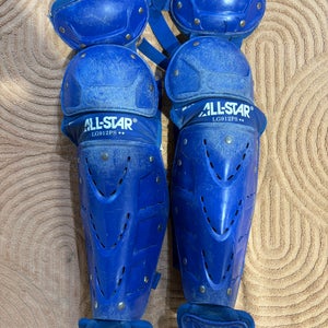 Blue Intermediate All Star LG912PS Catcher's Leg Guard | 13.5" (Used)