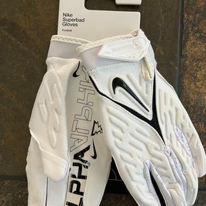 White Medium Adult Nike Gloves (New)