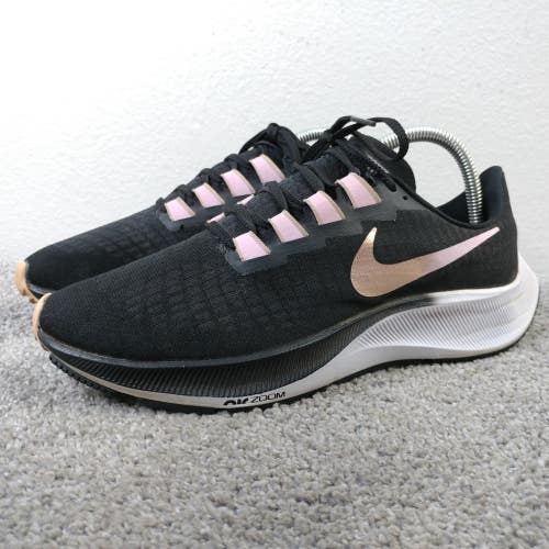 Nike Air Zoom Pegasus 37 Womens 9 Running Shoes Black Light Arctic Pink