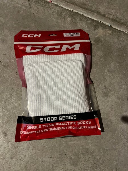 White Junior CCM S100p Socks (New)