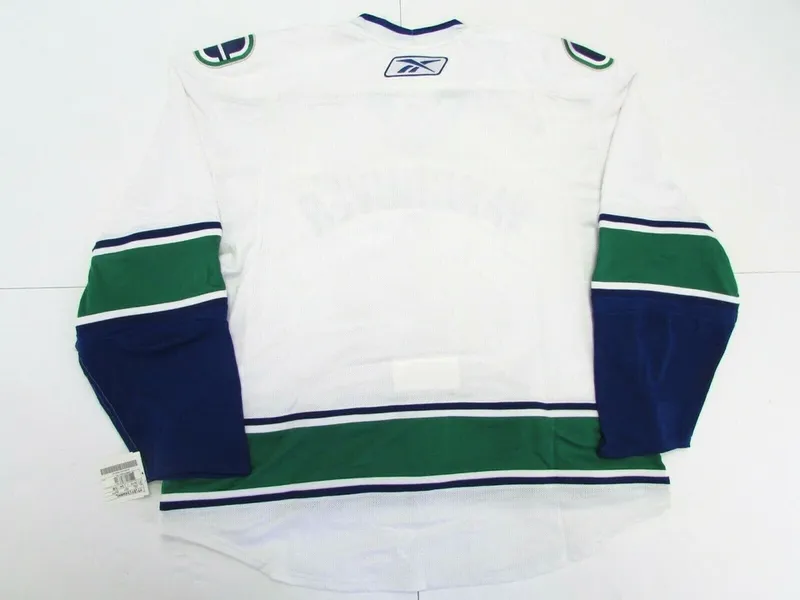 VANCOUVER CANUCKS AUTHENTIC AWAY TEAM ISSUED REEBOK EDGE JERSEY SIZE 58 ...