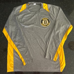 Bowie Bruins Hockey Long Sleeve Shirt (Gray, Adult L)