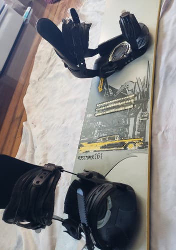 161cm Rossignol Men's Snowboard with M/L ROSSIGNOL REFLET BINDINGS*USED* READY TO USE