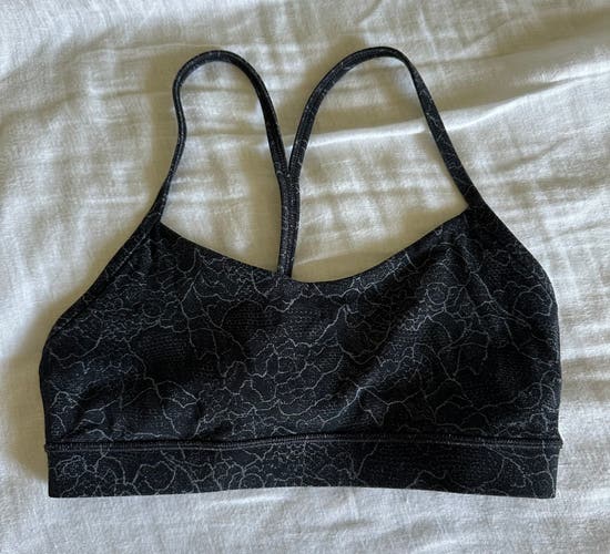 Lululemon Black floral Women's sports bra size 6