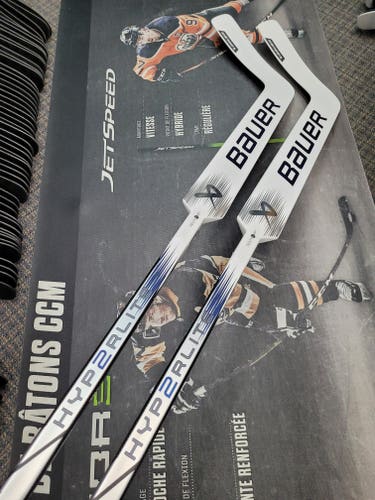 2 PACK | P31 | 27" NEW! Senior Bauer Hyperlite 2 Regular Goalie Stick Pro Stock