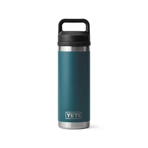 Yeti Rambler 18 oz water bottle with straw Cap agave teal dark green