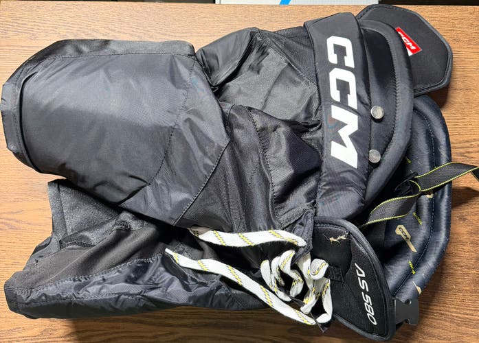 Black Senior Used Medium CCM Tacks AS 580 Hockey Pants