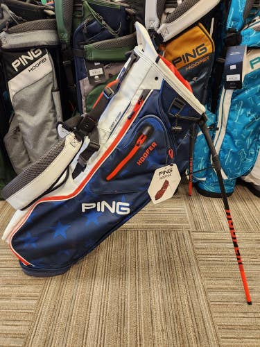 Ping Hoofer Red White Blue Stand Bag