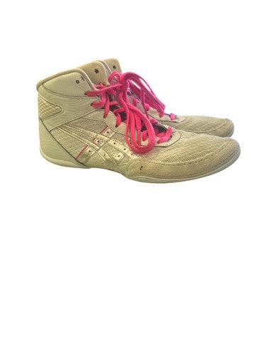 Used Asics WHT/GRY SHOES Wrestling Shoes Grey Senior 6.5 11862-S000091567