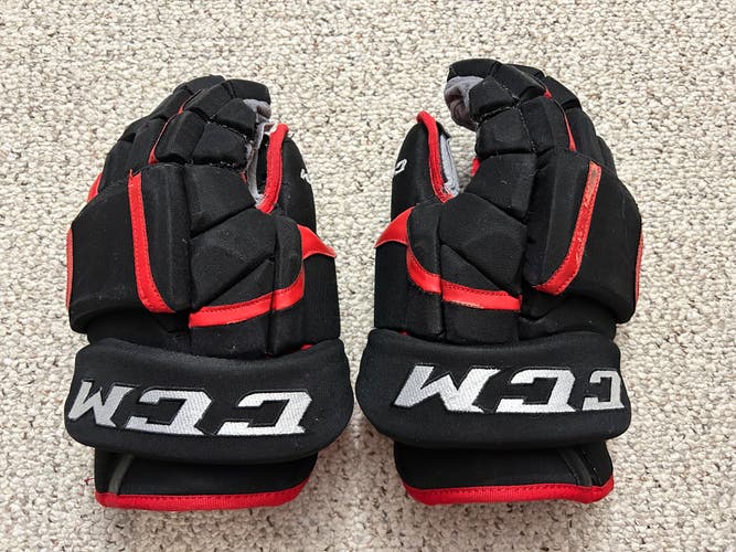CCM HG12 Pro Stock Hockey Gloves 14" Chicago Blackhawks