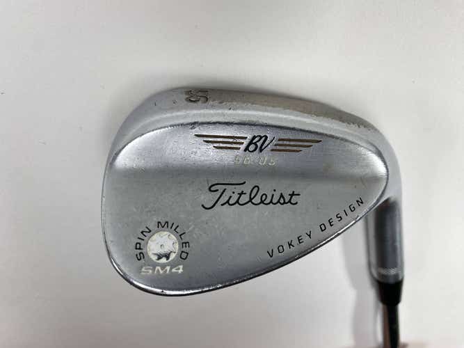 Titleist Vokey Spin Milled SM4 Chrome Sand Wedge 56* 8 Wedge Steel Mens RH