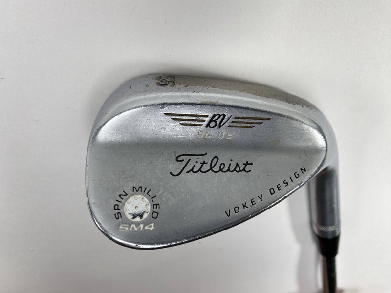 Titleist Vokey Spin Milled SM4 Chrome Sand Wedge 56* 8 Wedge Steel Mens RH