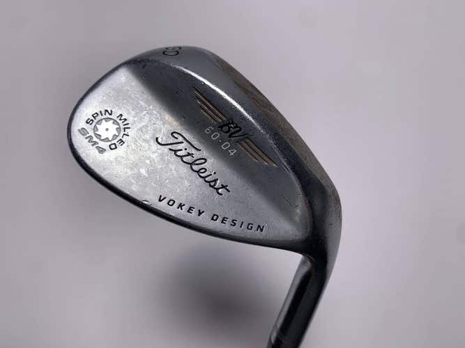 Titleist Vokey Spin Milled SM4 Chrome Wedge 60* 4 Bounce Wedge Steel Mens RH