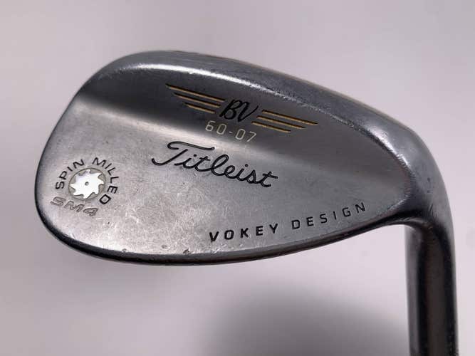 Titleist Vokey Spin Milled SM4 Chrome Lob Wedge LW 60* 7 Bounce Wedge RH
