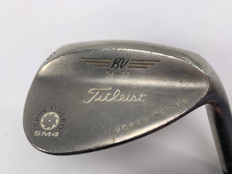 Titleist Vokey Spin Milled SM4 Chrome Wedge 56* 11 Bounce Wedge Steel Mens RH