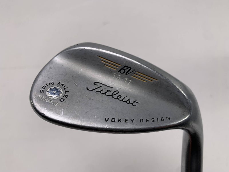Titleist Vokey Spin Milled SM4 Chrome Sand Wedge SW 56* 11 Wedge Steel Mens RH