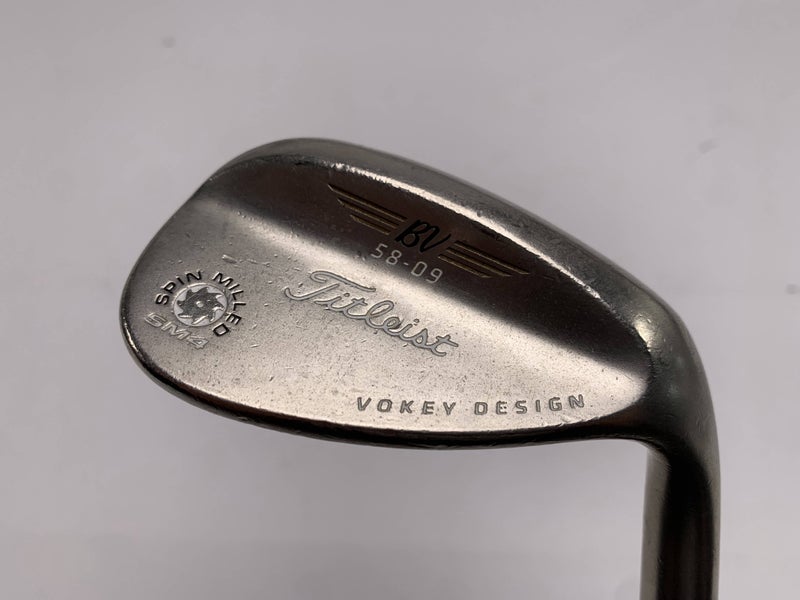 Titleist Vokey Spin Milled SM4 Chrome Lob Wedge 58* 9 KBS Tour Regular Mens RH