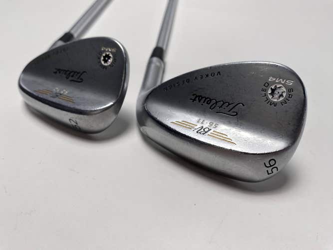 Titleist Vokey Spin Milled SM4 Chrome Wedge Set 52* 12 | 56* 11 Wedge Mens RH