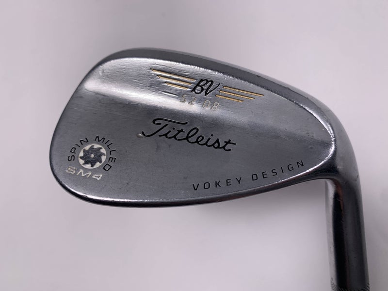 Titleist Vokey Spin Milled SM4 Chrome Gap Wedge GW 52* 8 True Temper DG Mens RH