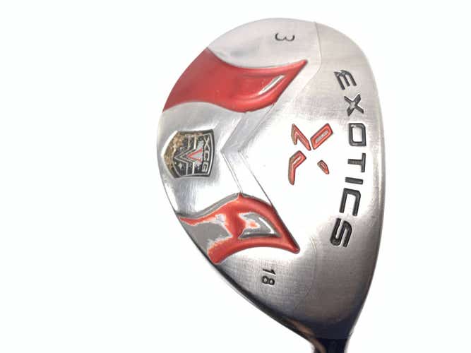 Tour Edge Exotics XCG 3 Hybrid 18* Graphite Design Tour AD 72g Stiff  Mens RH