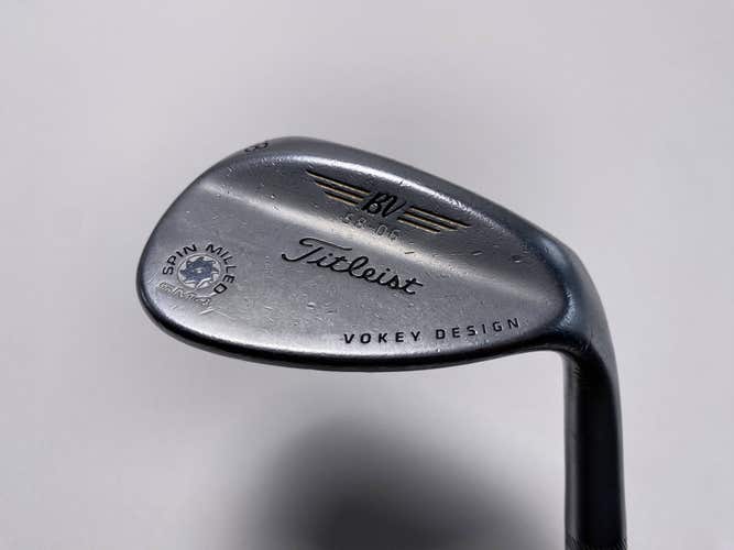Titleist Vokey Spin Milled SM4 Chrome Lob Wedge LW 58* Wedge Steel Mens RH