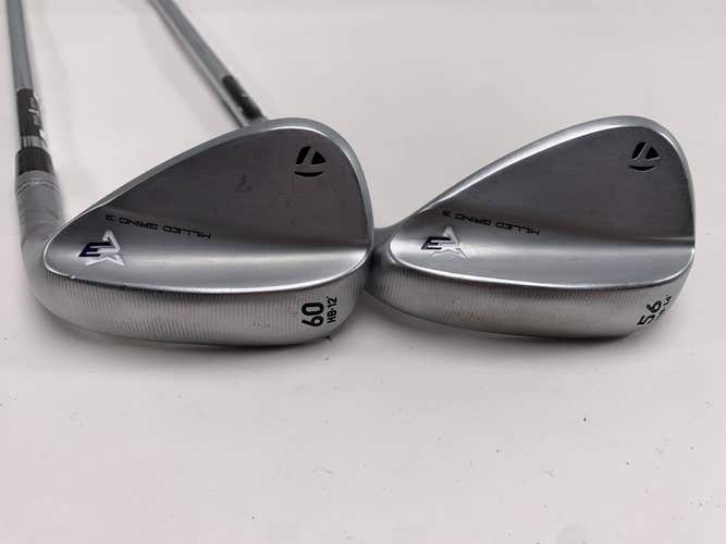 TaylorMade Milled Grind 3 Raw Chrome Wedge Set 56* 14 | 60* 12 DG S200 RH