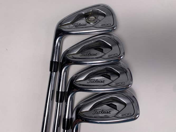 Titleist T200 Iron Set 7-PW True Temper Dynamic Gold S300 Stiff Steel Mens LH